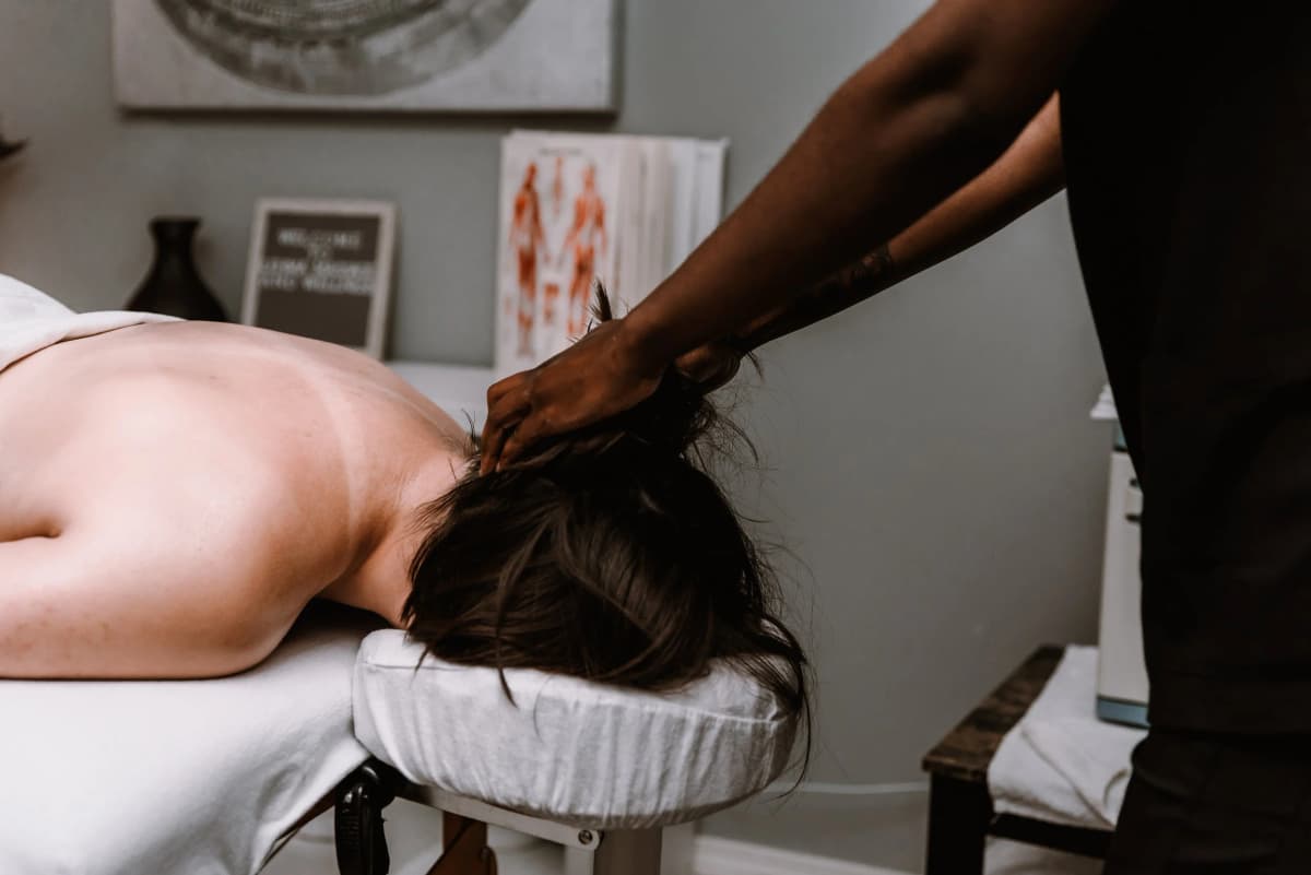 Professional massage therapy session